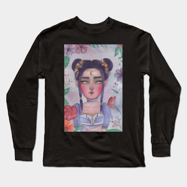 Elf watercolor Long Sleeve T-Shirt by GinaaArts